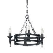 Saxon 3 Light Fitting in a Matt Black Finish - ELSTEAD SAX3/BLK
