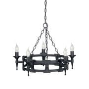 Saxon 5 Light Fitting in a Matt Black Finish - ELSTEAD SAX5/BLK