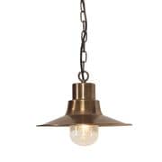 Sheldon Brass Porch Chain Lantern in an Aged Brass Finish IP44 - ELSTEAD SHELDON CH BR