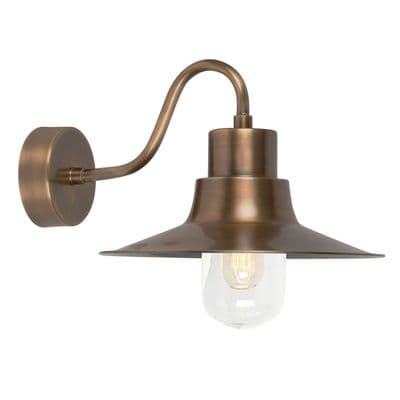 Sheldon Brass Wall Lantern in an Aged Brass Finish IP44 - ELSTEAD SHELDON BR