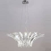 Siddington 8 Light in Polished Chrome and Crystal Decoration