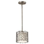 Silver Coral Mini Pendant in a Classic Pewter Finish and Frosted Glass - KICHLER KL/SILCORAL/MP