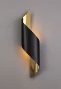 Soay Large LED Wall Light in a Sand Black and Gold Finish