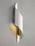Soay Large LED Wall Light in a Silver and Polished Chrome Finish