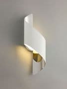 Soay Small LED Wall Light in a White and Polished Chrome Finish