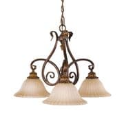 Sonoma Valley 3 Light Fitting in a Aged Tortoise Shell Finish with Co-ordinating Glass Shades - FEISS FE/SONOMAVAL3