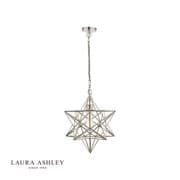 Star Large Pendant in Polished Chrome with Clear Glass Panels - Laura Ashley LA3756152-Q