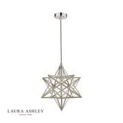 Star Small Pendant in Polished Chrome with Clear Glass Panels - Laura Ashley LA3756059-Q