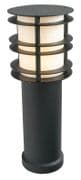 Stockholm Medium Bollard in a Black finish with an Opal Lens IP65 - NORLYS ST/BOL M E27 BLK