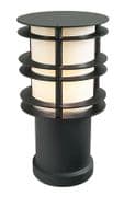 Stockholm Small Bollard in a Black finish with an Opal Lens IP65 - NORLYS ST/BOL S E27 BLK