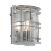 Stockholm Wall Light in a Galvanised finish with a Clear Lens IP54 - NORLYS ST/FLU E27 GAL C