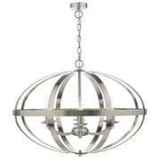 Symbol 6 Light Pendant in a Satin Chrome Finish - där SYM0646