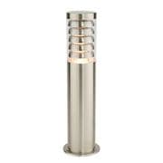 Tango Outdoor Small Post in Brushed Stainless Steel and a Clear Lens IP44 - SAXBY 13922