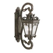Tournai Grand Outdoor Wall Lantern in a Londonderry finish with Clear Seedy Glass Panels IP44 - KICHLER KL/TOURNAI1G/L