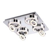 Treplin LED Ceiling Flush Fitting in Polished Chrome