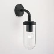 Tressino Outdoor Wall Lantern in Black with Clear Glass IP44 - astro 1193004