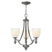 Truman 3 Light Fitting in Antique Nickel with Opal Glass Shades - HINKLEY HK/TRUMAN3