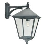 Turin Grande Wall Down Lantern in Die-Cast Aluminium finished in Black IP54 - NORLYS TG2 BLACK