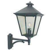 Turin Grande Wall Up Lantern in Die-Cast Aluminium finished in Black IP54 - NORLYS TG1 BLACK