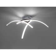 Vache LED Ceiling Fitting in a Satin Chrome Finish