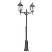 Valencia Grande Twin Lamppost finished in Black with a Polycarbonate Lens IP54 - NORLYS VG6 BLK