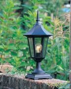 Valencia Pedestal in a Black finish with a Polycarbonate Lens IP54 - NORLYS V3 BLACK