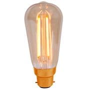 Valve 4w BC (B22) LED 2000k Vintage Filament Bulb Amber Glass