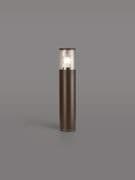 Vendeen Outdoor 45cm Post in a Matt Brown Finish with a Clear Diffuser, IP54 Rated