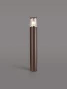 Vendeen Outdoor 65cm Post in a Matt Brown Finish with a Clear Diffuser, IP54 Rated