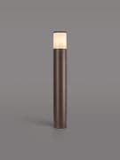 Vendeen Outdoor 65cm Post in a Matt Brown Finish with an Opal Diffuser, IP54 Rated