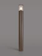 Vendeen Outdoor 90cm Post in a Matt Brown Finish with a Clear Diffuser, IP54 Rated