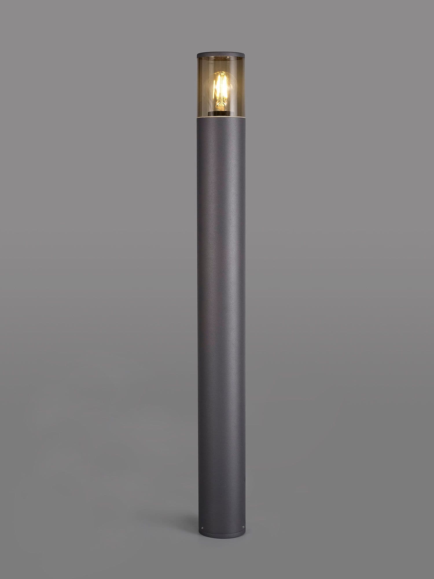 Vendeen Outdoor 90cm Post in an Anthracite Finish with a Smoked ...