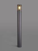 Vendeen Outdoor 90cm Post in an Anthracite Finish with a Smoked Diffuser, IP54 Rated