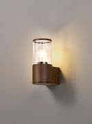 Vendeen Outdoor Wall Light in a Matt Brown Finish with a Clear Diffuser, IP54 Rated