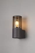 Vendeen Outdoor Wall Light in an Anthracite Finish with a Smoked Diffuser, IP54 Rated
