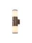 Vendeen Up & Down Outdoor PIR Wall Light in a Matt Brown Finish with Opal Diffusers, IP54 Rated