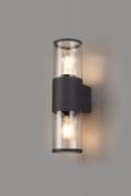 Vendeen Up & Down Outdoor Wall Light in an Anthracite Finish with Clear Diffusers, IP54 Rated