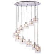 Verina 12 Light Pendant in Polished Chrome with Crystal and Glass Shades - ENDON 76518