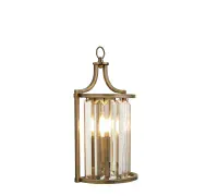 Victoria Wall Light in Antique Brass and Crystal Decoration - Searchlight 8571AB