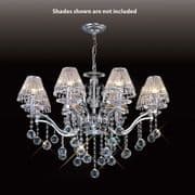 Warmingham 8 Light Fitting in Polished Chrome and Crystal