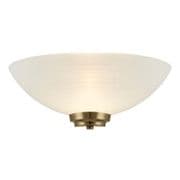 Welles Wall Light in Antique Brass with Etched Glass - ENDON WELLES-1WBAB