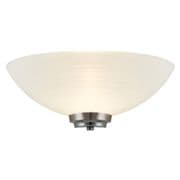 Welles Wall Light in Satin Chrome with an Etched Glass Shade - ENDON WELLES-1WBSC