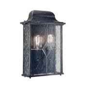 Wexford Half Lantern in a Black/Silver Finish IP43 Rated - ELSTEAD WX7