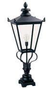 Wilmslow Newel Lantern in a Black finish with Clear Glass Panels IP23 - ELSTEAD WSLN1