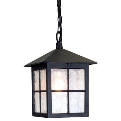 Winchester Die-Cast Aluminium Porch Lantern in Black IP43 Rated - ELSTEAD BL18B
