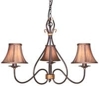 Windermere 3 Light Fitting in a Rust/Gold Patina - ELSTEAD WM3
