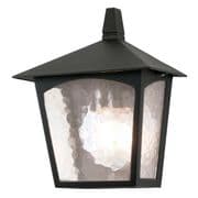 York Die-Cast Aluminium Half Lantern in a Black Finish IP23 Rated - ELSTEAD BL15
