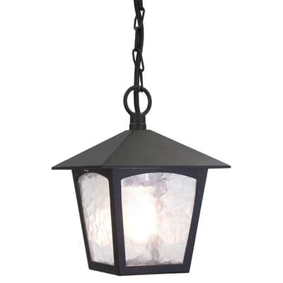 York Die-Cast Aluminium Porch Lantern in Black IP43 Rated - ELSTEAD BL6B