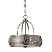 Zara 4 Light Pendant in Brushed Nickel and Frosted Glass Diffuser - FEISS FE/ZARA4