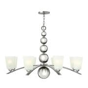 Zelda 8 Light Fitting in Polished Nickel with Etched Glass Shades - HINKLEY HK/ZELDA8 PN